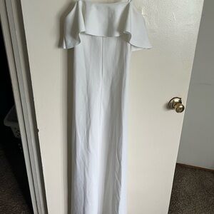 Vintage Elegant White spaghetti strap Dress